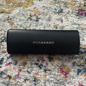 Burberry Black Leather Hard Shell Glasses Case